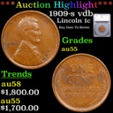 ***Auction Highlight*** 1909-s vdb Lincoln Cent 1c Graded au55 By SEGS (fc)