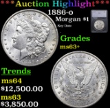 ***Auction Highlight*** 1886-o Morgan Dollar $1 Graded ms63+ By SEGS (fc)