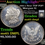 ***Auction Highlight*** 1881-o Morgan Dollar NEar TOP POP! $1 Graded ms65 dmpl By SEGS (fc)