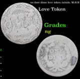 no date dime love token initals, M.H.H Love Token Grades ng