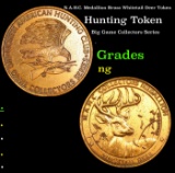 N.A.H.C. Medallion Brass Whitetail Deer Token Grades ng