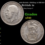 1929 British 1 Shilling 1s KM-833 Grades xf