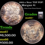 1902-o Morgan Dollar Near TOP POP! $1 Graded GEM+ Unc By SEGS