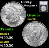 1889-p Morgan Dollar $1 Graded ms63+ By SEGS