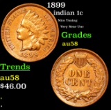 1899 Indian Cent 1c Grades Choice AU/BU Slider