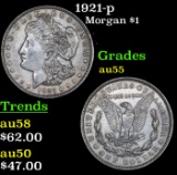 1921-p Morgan Dollar $1 Grades Choice AU