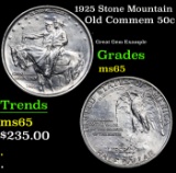1925 Stone Mountain Old Commem Half Dollar 50c Grades GEM Unc