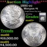 ***Auction Highlight*** 1891-cc Morgan Dollar $1 Graded ms65+ By SEGS (fc)