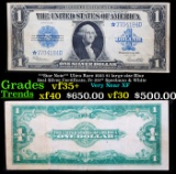 **Star Note** Ultra Rare 1923 $1 large size Blue Seal Silver Certificate, Fr-237* Speelman & White G