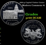 Proof 2001-p Capitol Visitor Center Modern Commem Dollar $1 Grades GEM++ Proof Deep Cameo