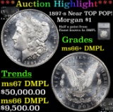 ***Auction Highlight*** 1897-s Morgan Dollar Near TOP POP! $1 Graded ms66+ DMPL By SEGS (fc)