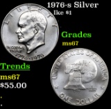 1976-s Silver Eisenhower Dollar $1 Grades GEM++ Unc