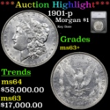 ***Auction Highlight*** 1901-p Morgan Dollar $1 Graded ms63+ by SEGS (fc)