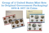 1976 & 1977 United States Mint Set in Original Government Packaging  includes 2 Eisenhower Dollars.