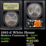 1992-d White House Modern Commem Dollar $1 Graded ms69+ By USCG