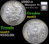 1880-o Morgan Dollar $1 Graded Select+ Unc BY SEGS