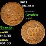 1903 Indian Cent 1c Grades Choice AU/BU Slider