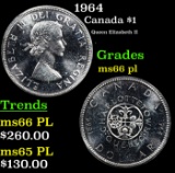 1964 Canada $1 Grades GEM+ UNC PL