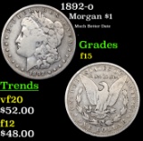 1892-o Morgan Dollar $1 Grades f+