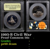 Proof 1995-S Civil War Modern Commem Half Dollar 50c Graded pr69 dcam By USCG
