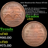 1834 Woodworth's Patent Hard Times Token HT-158 1c Grades vf++