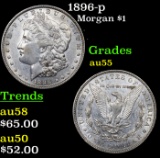 1896-p Morgan Dollar $1 Grades Choice AU