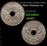 1936 New Guinea 1 Schilling 1s KM-5 Grades Choice+ Unc