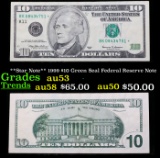 **Star Note** 1999 $10 Green Seal Federal Reserve Note  Grades Select AU