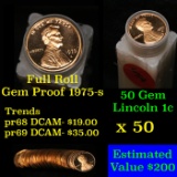 Proof Lincoln 1c roll, 1975-s 50 pcs