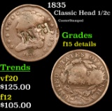 1835 Classic Head half cent 1/2c Grades F Details
