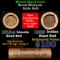 Mixed small cents 1c orig shotgun roll, 1918-s Wheat Cent, 1889 Indian Cent other end, Brinks Wrappe