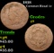 1818 Coronet Head Large Cent 1c Grades g+