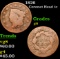 1826 Coronet Head Large Cent 1c Grades g+