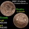 1817 13 stars Coronet Head Large Cent 1c Grades vg details