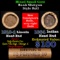 Mixed small cents 1c orig shotgun roll, 1918-d Wheat Cent, 1864 Indian Cent other end, Brinks Wrappe