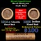 Mixed small cents 1c orig shotgun roll, 1919-s Wheat Cent, 1883 Indian Cent other end, Brinks Wrappe