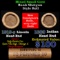 Mixed small cents 1c orig shotgun roll, 1919-s Wheat Cent, 1889 Indian Cent other end, Brinks Wrappe