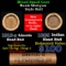 Mixed small cents 1c orig shotgun roll, 1919-s Wheat Cent, 1898 Indian Cent other end, Brinks Wrappe