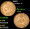 1862 Indian Cent 1c Grades Choice AU/BU Slider