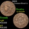 1833 Coronet Head Large Cent 1c Grades vg details