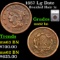 1857 Lg Date Braided Hair Large Cent 1c Graded ms62 bn By SEGS