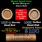 Mixed small cents 1c orig shotgun roll, 1917-d Wheat Cent, 1863 Indian Cent other end, Brinks Wrappe