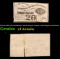 Feb 20 1863 $20 Confederate Bond Interest Coupon, Hand Signed and Dated Grades xf details