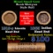 Mixed small cents 1c orig shotgun roll, 1919-s Wheat Cent, 1863 Indian Cent other end, Brinks Wrappe