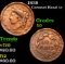 1838 Coronet Head Large Cent 1c Grades f+