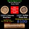 Mixed small cents 1c orig shotgun roll, 1926-d Wheat Cent, 1887 Indian Cent other end, Brinks Wrappe