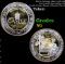 Silver Gaming token with 24K heavy gold electroplate $40 Castle Casino Resort Atlantic City, NJ Grad