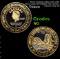 Silver Gaming token with 24K heavy gold electroplate $20 Caesars Atlantic City, NJ Grades NG