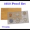 1959 United States Mint Proof Set In Original Evelope! 5 Coins Inside!