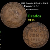 1910 Canada 1 Cent 1c KM-8 Grades xf+